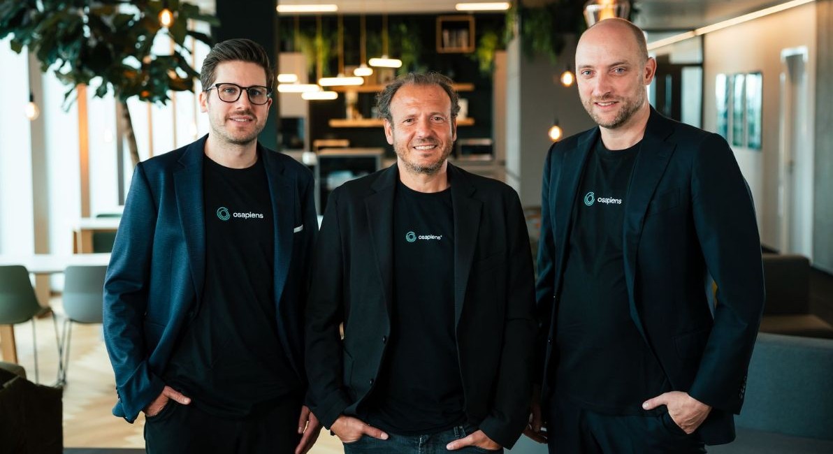 Mattjias Jungblut (izquierda), Alberto Zamora y Stefan Wawezinek, cofundadores de Osapiens