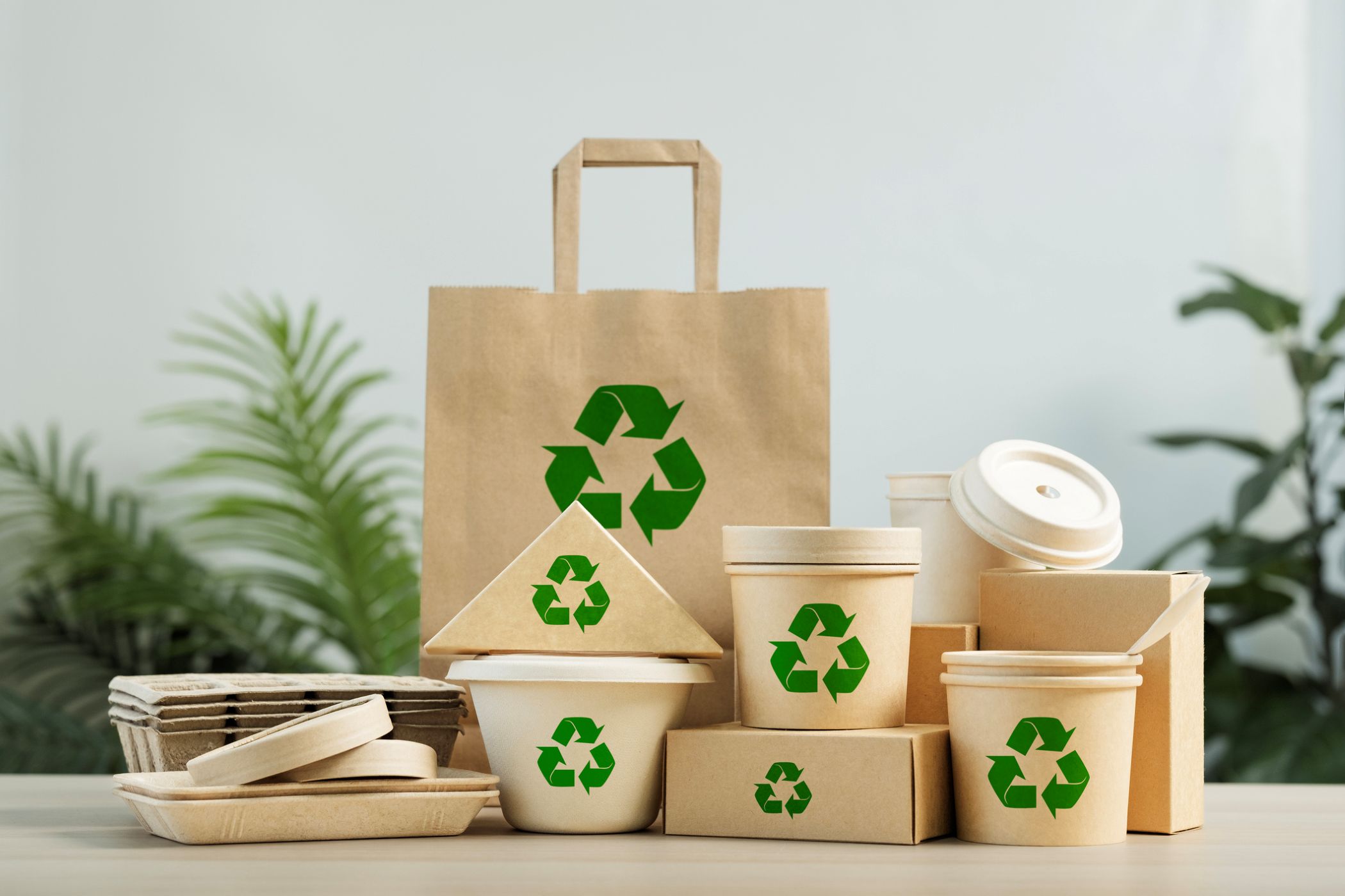 Envases de papel reciclado