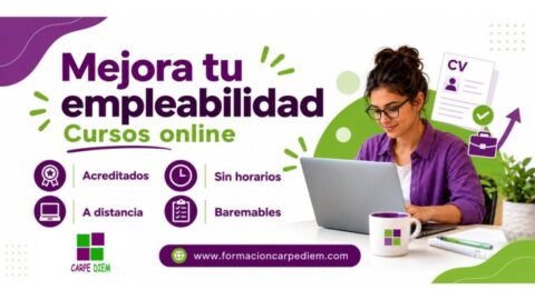 Cartel de cursos online Formación Carpe Diem