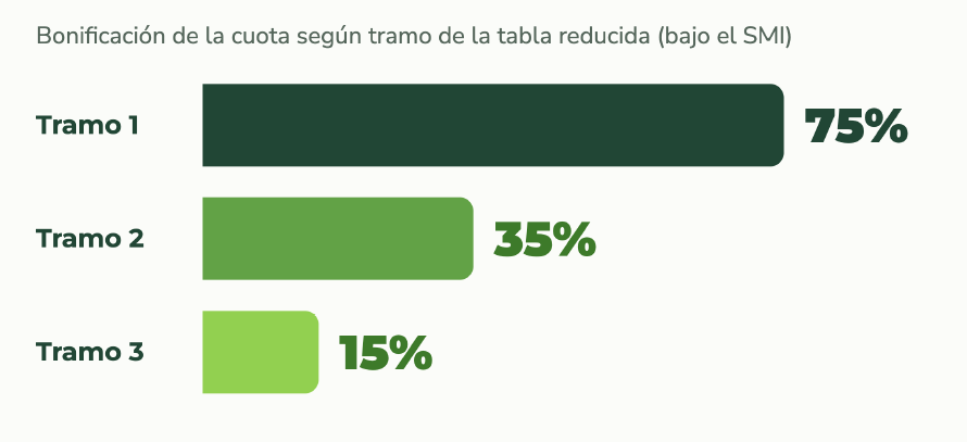 Propuesta de bonificación de la cuota de la Seguridad Social para autónomos con ingresos por debajo del SMI