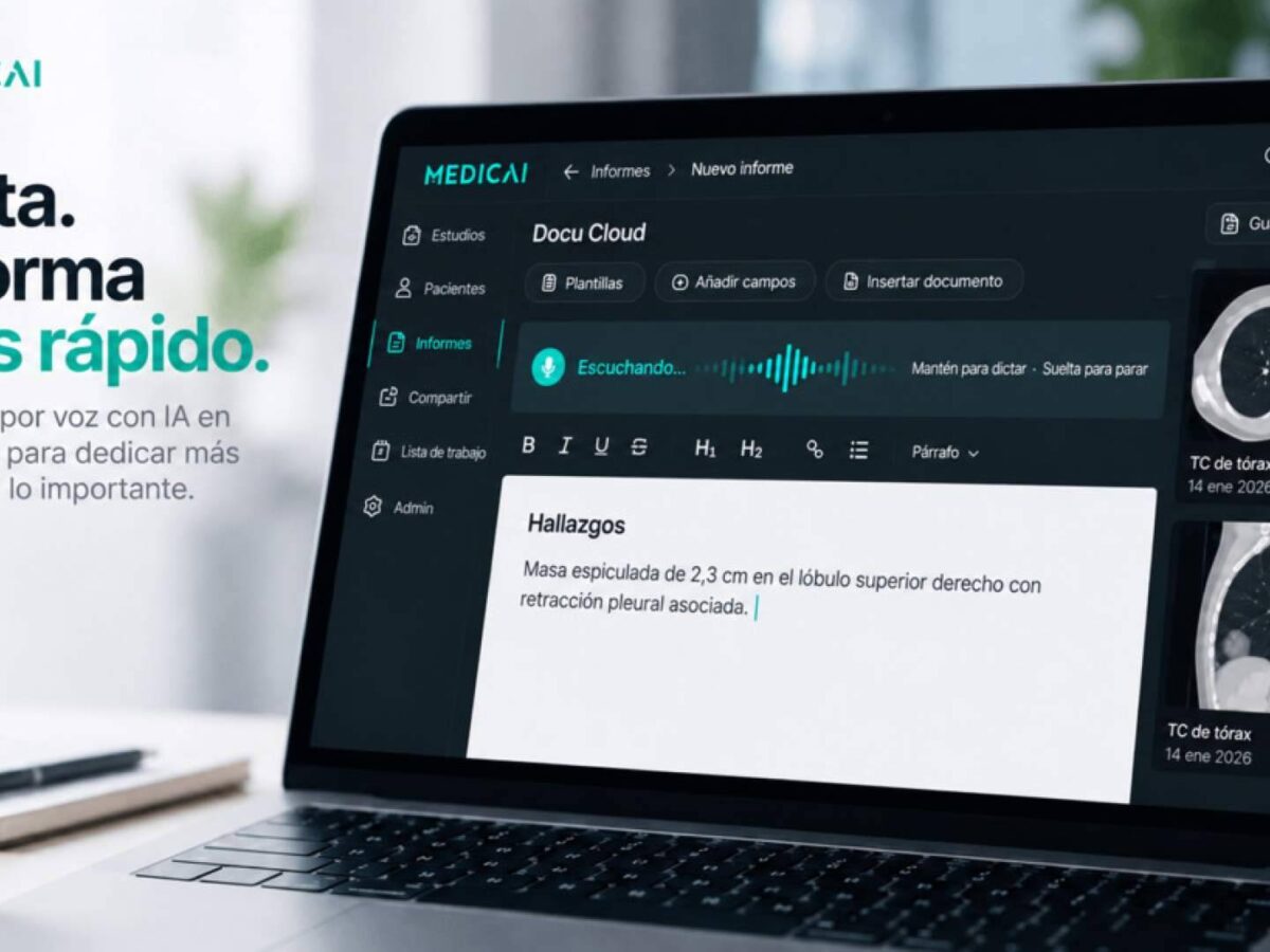 Medicai presenta el dictado por voz con IA para agilizar los informes radiológicos