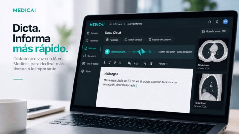 Medicai presenta el dictado por voz con IA para agilizar los informes radiológicos