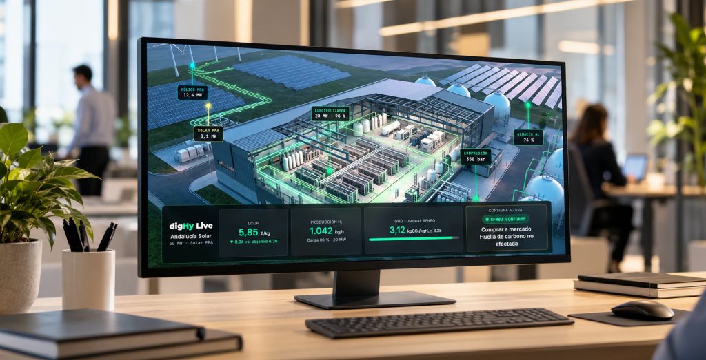Plataforma desarrollada por la cleantech digHy, en la que acaba de invertir Enagás Emprende