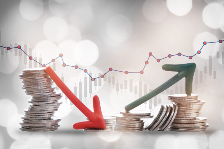 Grafico de crecimiento y depresión financiera