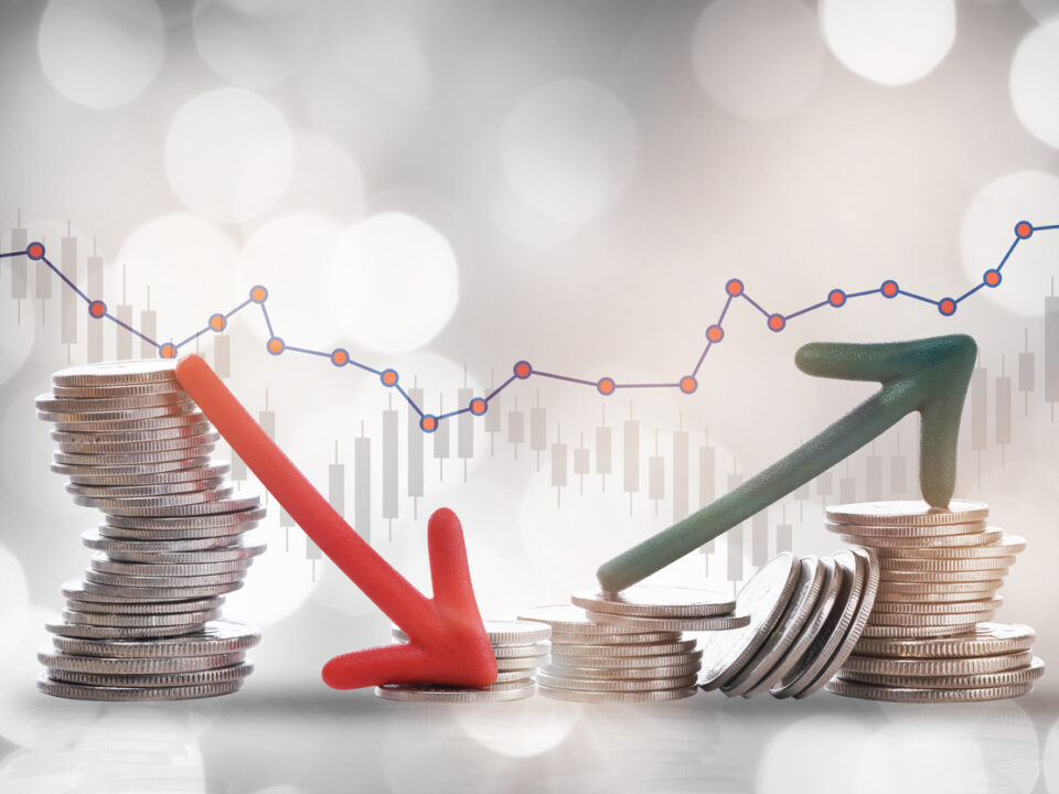 Grafico de crecimiento y depresión financiera