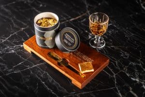 DosRombos, helado con whisky Macallan y oro