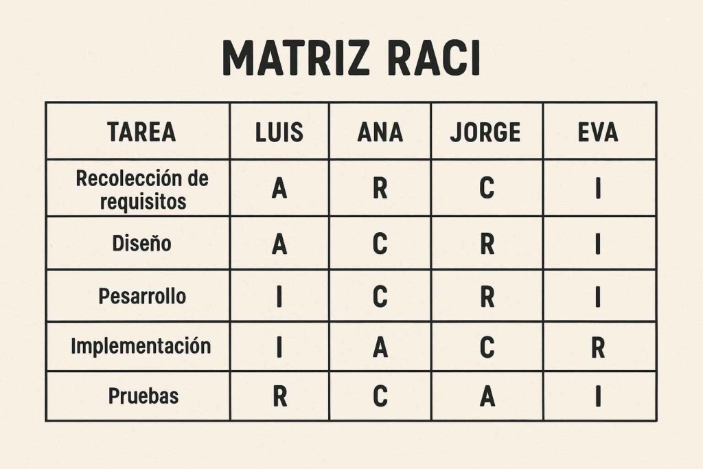 ¿Qué es una matriz RACI? Para qué sirve y cómo elaborarla Ejemplo de matriz RACI