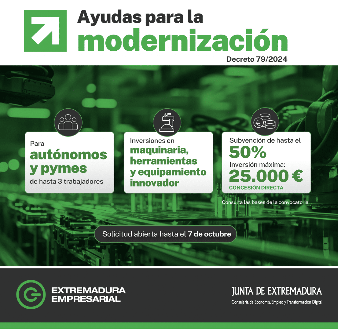 Extremadura Empresarial Ayudas a la modernización
