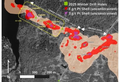 Clean Air Metals intercepta 41,0 m con una graduación de 13,2 g/t Pt.eq en el proyecto Current