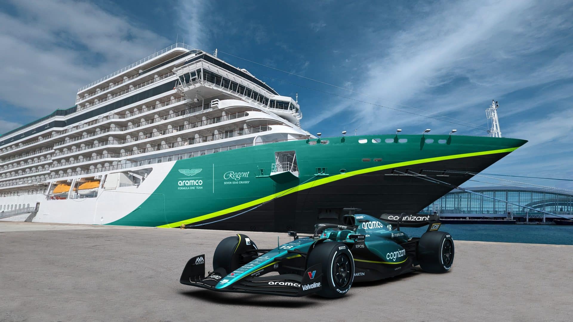 Regent Seven Seas Cruises firma un acuerdo con el equipo de Fórmula Uno® Aston Martin Aramco