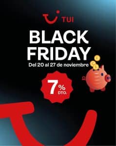TUI celebra Black Friday con un 7% de descuento en toda la programación
