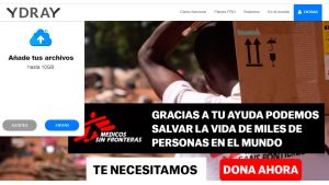 Ydray.com, la plataforma de transferencia de archivos en la nube, más solidaria que nunca