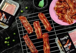 Bacon plant-based 100% vegetal elaborado mediante bioimpresión 3D, de Foodys