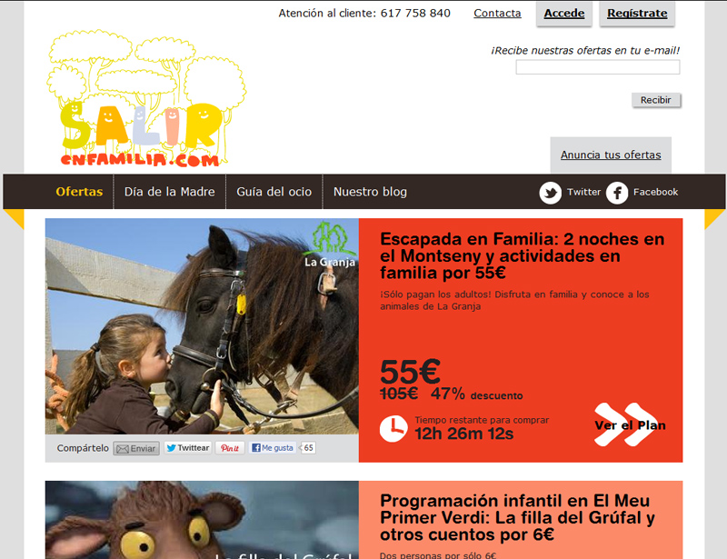 Cupones para planes familiares