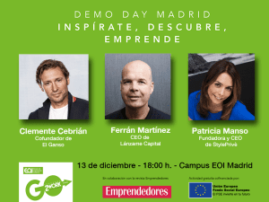 Demo Day Coworking EOI Madrid: Inspírate, Descubre, Emprende