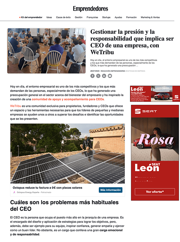 ¿Quieres salir en emprendedores.es? Puedes hacerlo desde 300 € al año