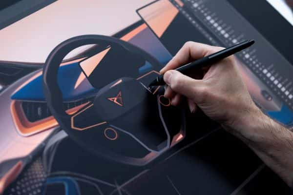 Diseño del volante del CUPRA Tavascan