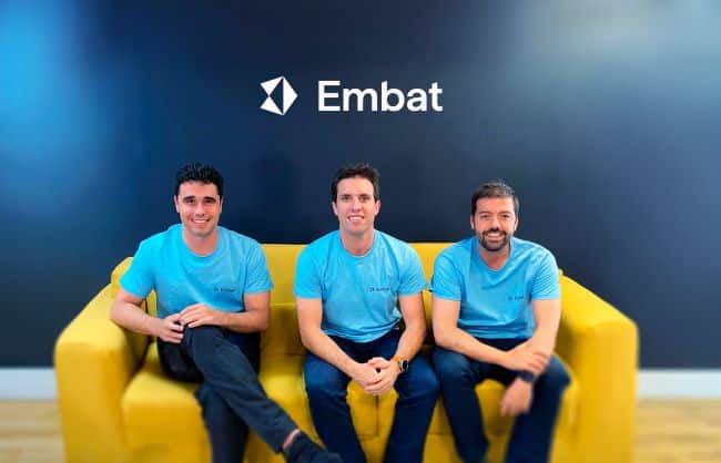 Antonio Berga, Carlos Serrano y Tomás Gil, fundadores de la fintech Embat