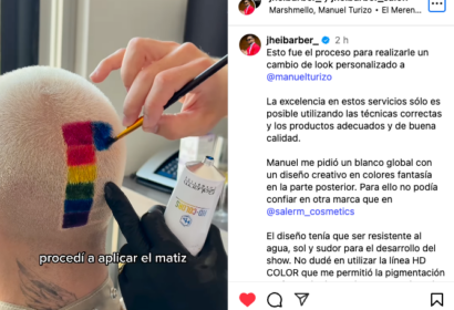 El estilista Jhei Barber firma el nuevo look de Manuel Turizo con productos de Salerm Cosmetics