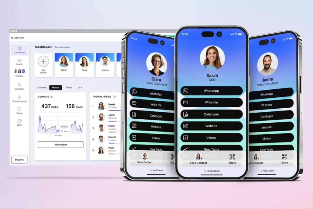 Lead2Team, la tarjeta digital de visita más innovadora y eficiente para equipos de ventas