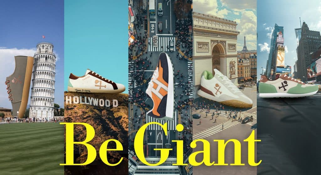 Las zapatillas de Harper & Neyer invaden las calles en su campaña «Be Giant»