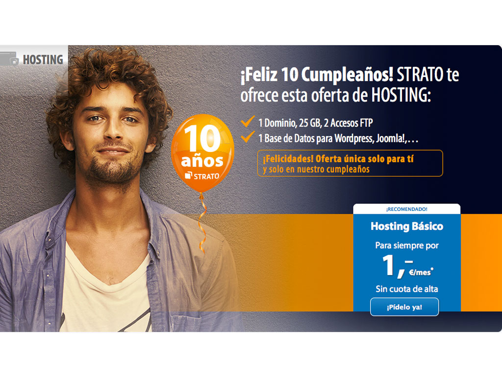 Ofertas de aniversario de Strato