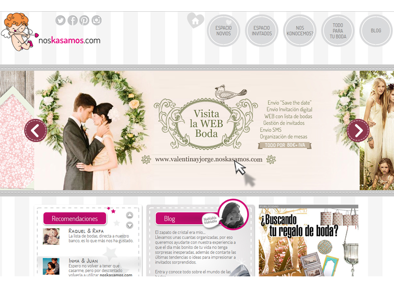 Organiza tu boda en Internet