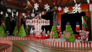 Paisaje navideño creado en CASA SEAT por Jordi Roca