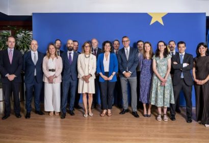 Representantes de los organismos y entidades financieras firmantes del programa del Fondo Europeo de Inversiones (FEI)