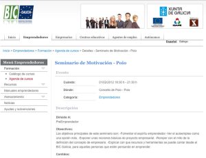 Seminario de motivación emprendedora
