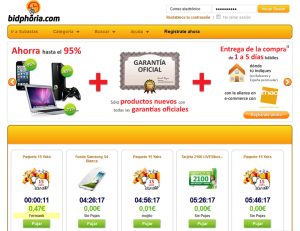 Subastas online de productos tecnológicos