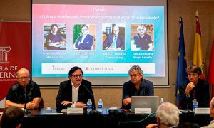 Los profesores: Manuel Robledo, José Luis Nieto, Carlos Crespo y Nino Redruello.